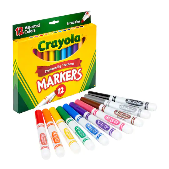 Classic Art Markers, Assorted Colors, 12 Count, 1 - Foods Co.