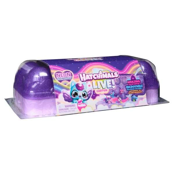 Hatchimal: Alive Neon Rainbow Egg Carton